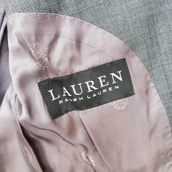 LRL Wool Sport Coat Blazer 40R Grey Single Breasted -UNISEX! - Picture 8 of 10